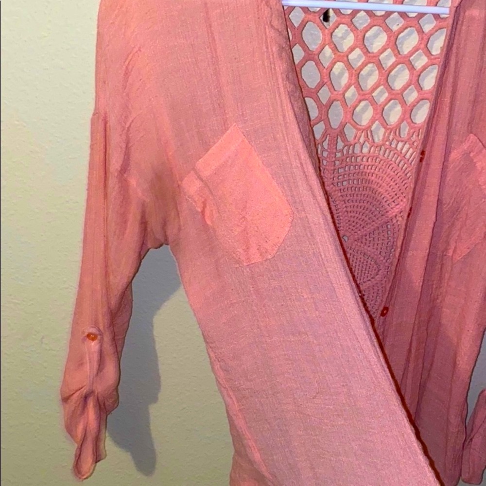 Lace Embroidered Button-Up - Picture 4 of 6